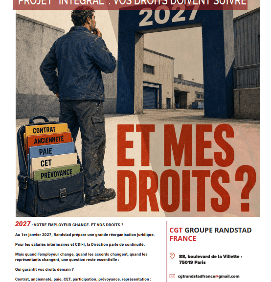 Projet Intégral Randstad 2027 : droits des salarié·es intérimaires et CDI-I